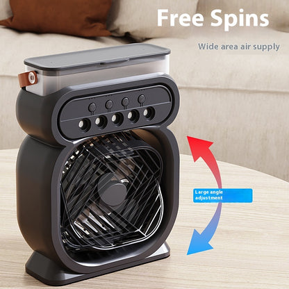 3 In 1 Portable Air Conditioner Evaporative Air Cooler LED Night Lights 3 Speeds Humidifier Fan For Home Office - Big Cart Sky
