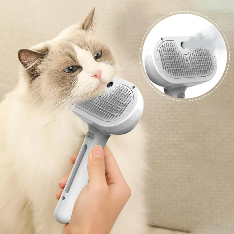 Steamy Electric Pet Grooming Brush