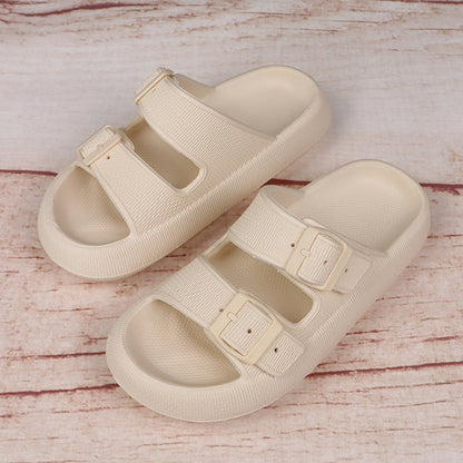 Comfy Buckle Platform Sandals