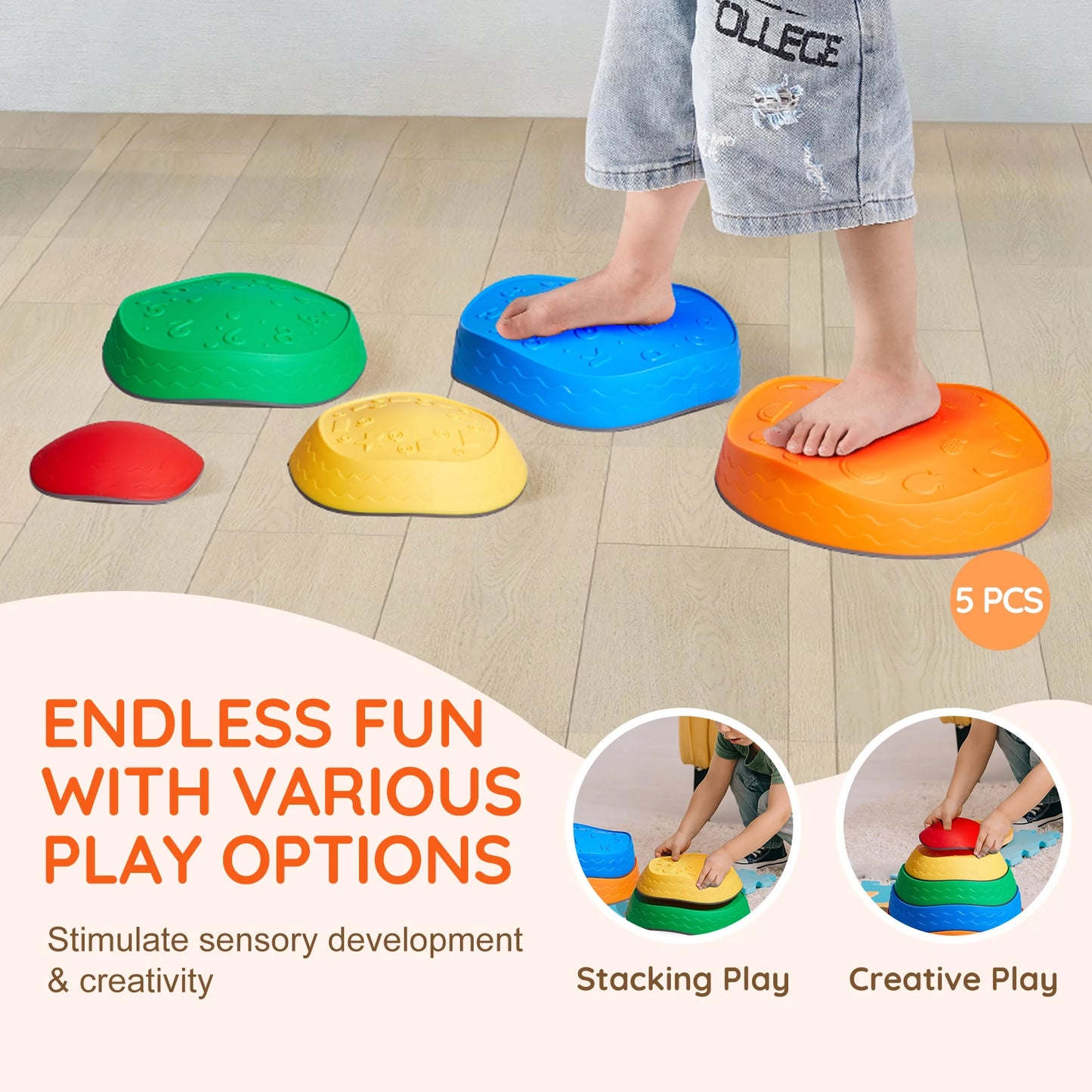 Colorful Balance Stepping Stones