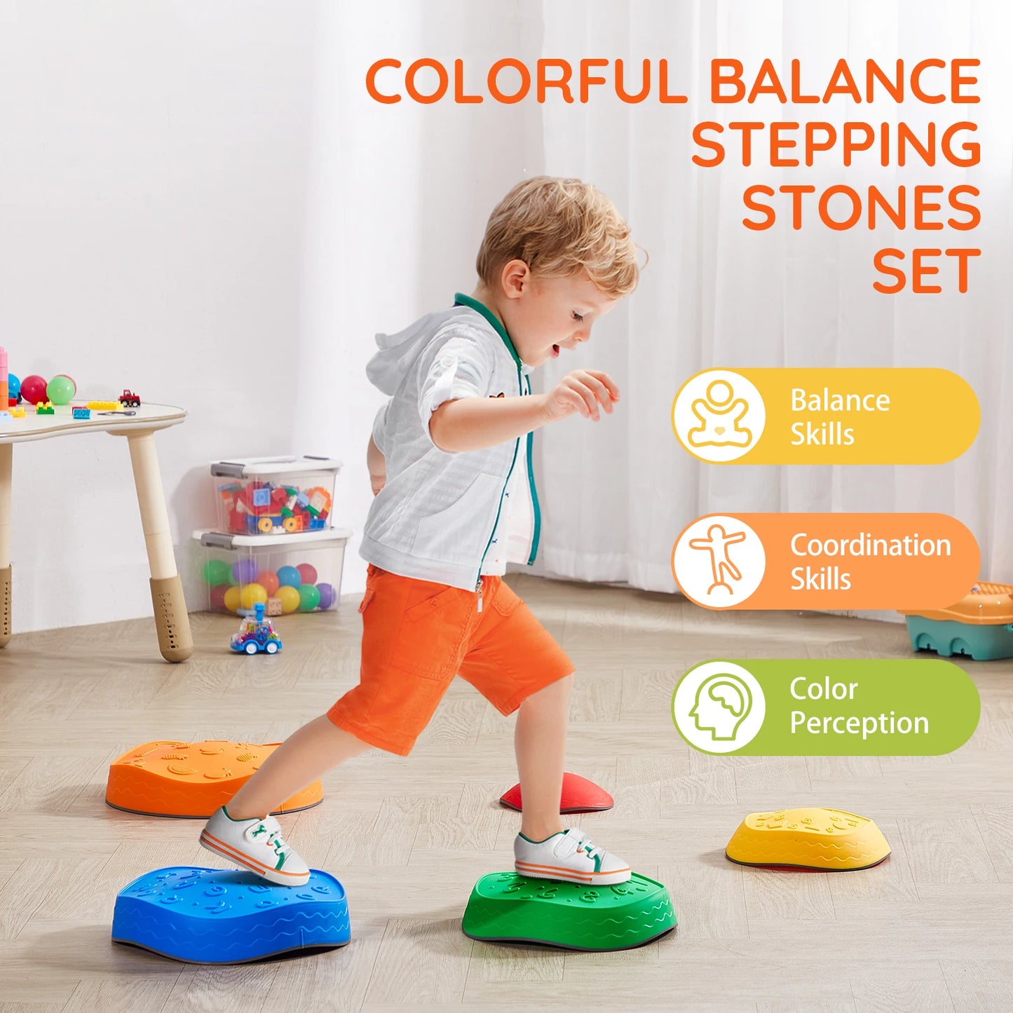 Colorful Balance Stepping Stones