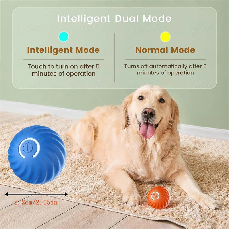 Smart Interactive Dog Ball – USB Rechargeable Automatic Moving Toy for Puppies and Cats" - Big Cart Sky