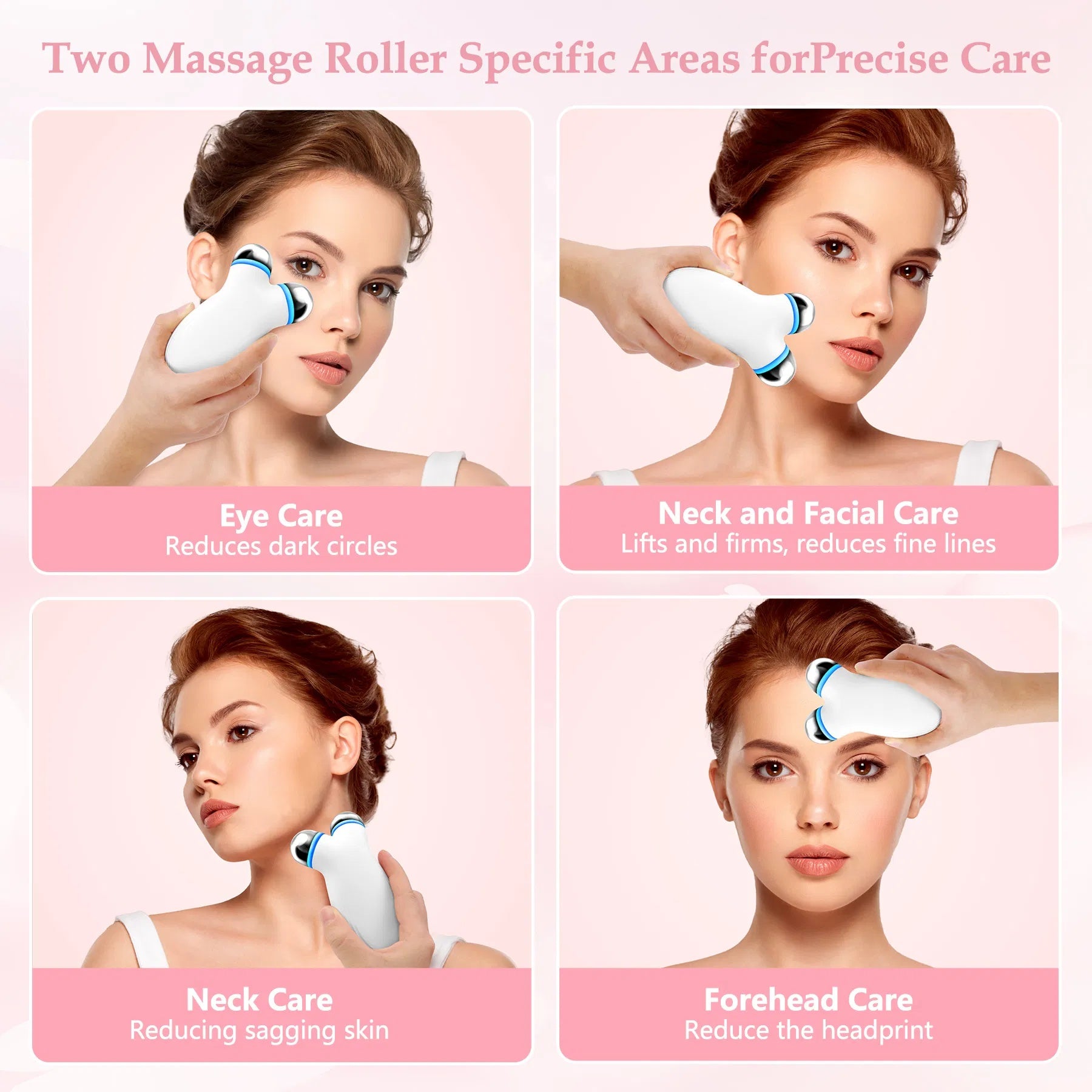 Anti Aging And Wrinkles Microcurrent Facial Device, Boost Skin Care Products Absorption - White - Big Cart Sky