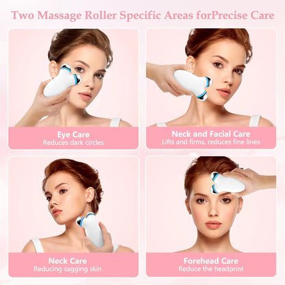 Anti Aging And Wrinkles Microcurrent Facial Device, Boost Skin Care Products Absorption - White - Big Cart Sky