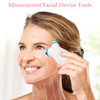 Anti Aging And Wrinkles Microcurrent Facial Device, Boost Skin Care Products Absorption - White - Big Cart Sky