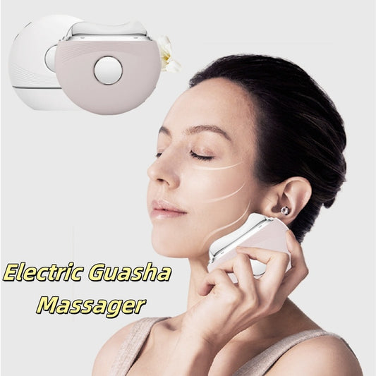Electric Guasha Massager EMS Face Lifting Remove Edema Firming Skin Clod Heat Body Scraping Therapy Skincare Beauty Device - Big Cart Sky