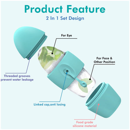 Silicone Ice Face Roller Contour Shrink Pores Remove Dark Circles Massage Skin Beauty Facial Roller For Eyes Neck Skin Care Tool - Big Cart Sky