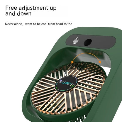 Air Conditioning Fan Desk Misting Fan Air Cooler Cooling USB Rechargeable Humidifier Portable Spray Fan With 3 Wind Speeds Mist Fan For Home - Big Cart Sky
