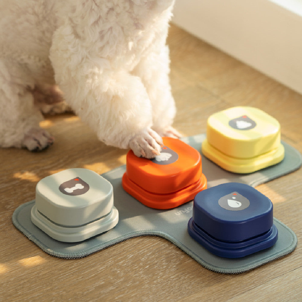 4 Colors Pet Communication Button One-click Prevent Physical Inactivity Recordable Dog Talking Button Toy Cat Toy Pet Products - Big Cart Sky