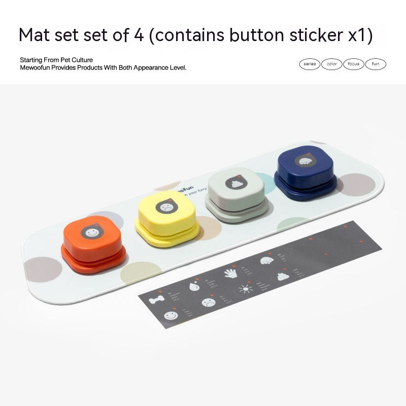 4 Colors Pet Communication Button One-click Prevent Physical Inactivity Recordable Dog Talking Button Toy Cat Toy Pet Products - Big Cart Sky