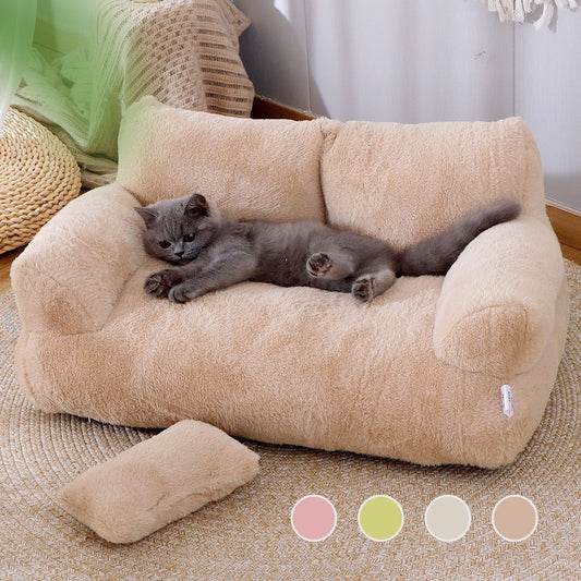 Luxury Cat Bed Sofa Winter Warm Cat Nest Pet Bed For Small Medium Dogs Cats Comfortable Plush Puppy Bed Pet Supplies - Big Cart Sky