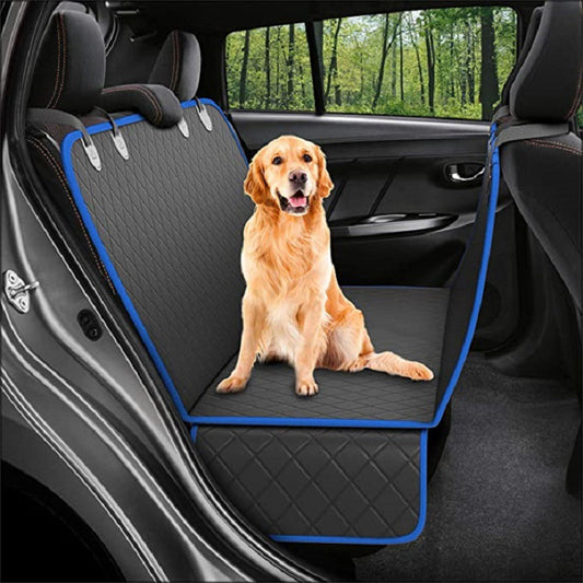 Dog Car Seat Cover View Mesh Pet Carrier Hammock Safety Protector Car Rear Back Seat Mat With Zipper And Pocket For Travel - Big Cart Sky
