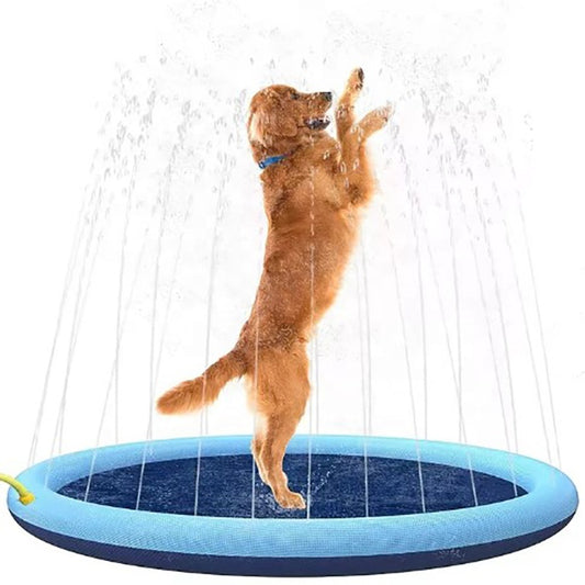 Dog Sprinkler Outdoor Toys Dog Swimming Mat Anti-Slip Dog Pool Splash  Pad - Big Cart Sky