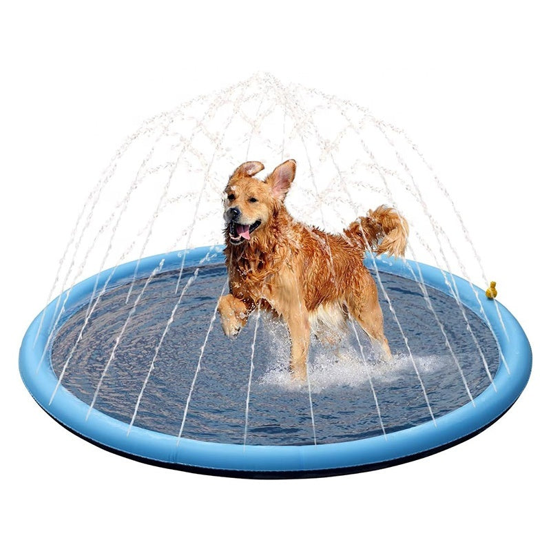 Dog Sprinkler Outdoor Toys Dog Swimming Mat Anti-Slip Dog Pool Splash  Pad - Big Cart Sky