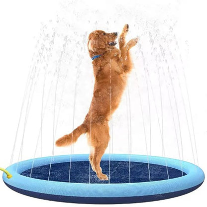 Dog Sprinkler Outdoor Toys Dog Swimming Mat Anti-Slip Dog Pool Splash  Pad - Big Cart Sky