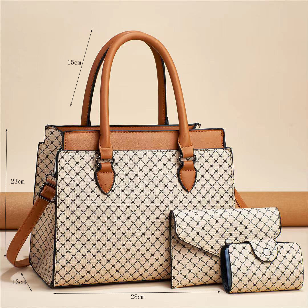 Plaid Women's Bag Suit Large Capacity Fashion - Big Cart Sky