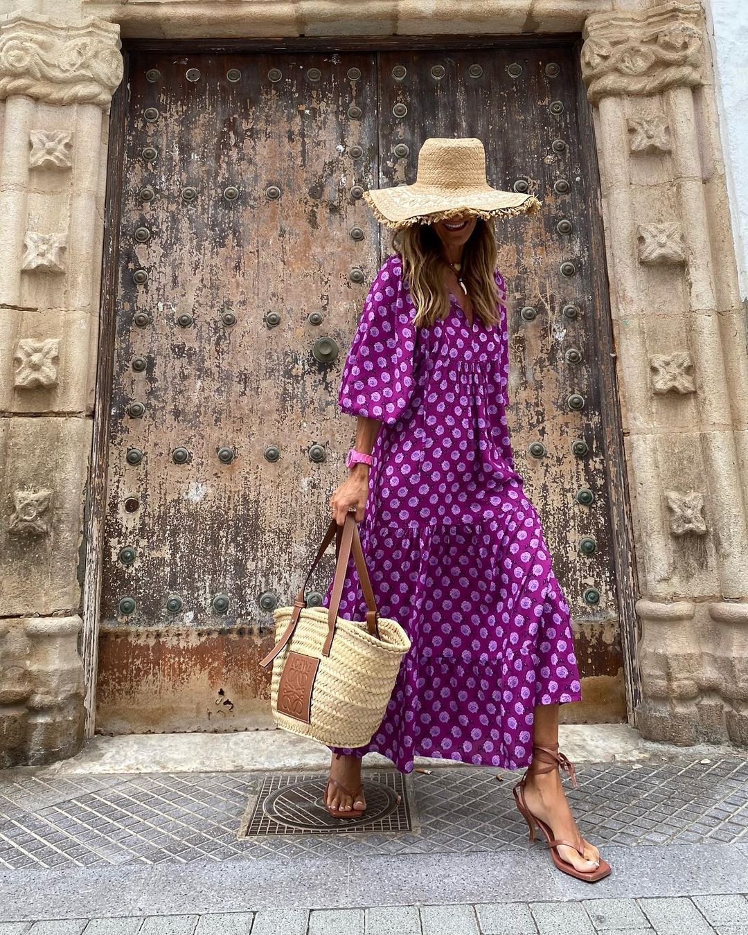 Summer Women's Vintage Printed Bohemian Dress Elegant Ladies Casual Loose V-Neck Short Sleeve Long Dresses - Big Cart Sky