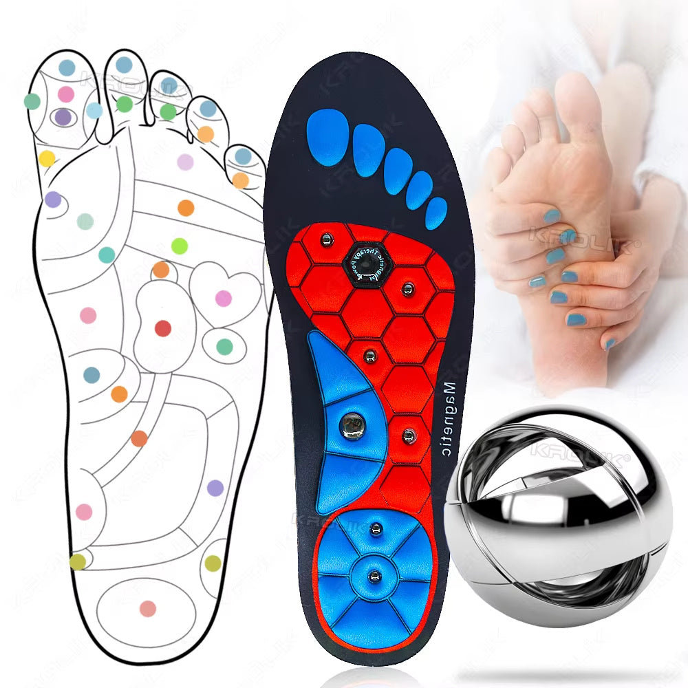 Medical Magnetic Insole Therapy Sports Insoles Orthopedic Insoles Massage Foot Weight Loss Slimming Acupressure Anti-fatigue Health Care Shoe Pads - Big Cart Sky