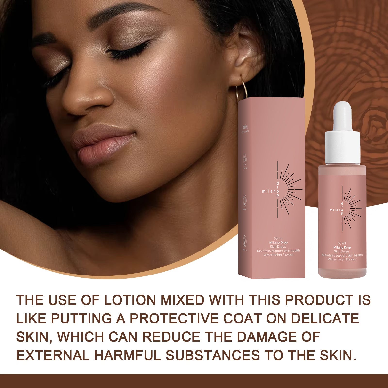 Tanning Face Serum Face Body Tanning Bed Outdoor Fine Line Repair Skin Serum Dark Bronzer Self Tanning Serum Drops - Big Cart Sky
