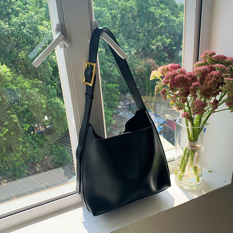 Women's Shoulder Bag Solid Fashion Handbag Crossbody Bag Women's Minimalist PU Leather Bag - Big Cart Sky