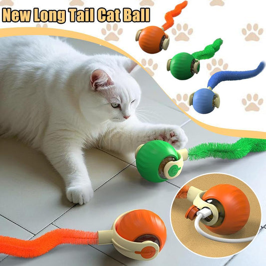 Pet Tug Ball Toy Motion-Activated Interactive Pets Cat Rolling Ball Toy With Bird Chirping Sound Pet Kitten Teaser Game Pet Products - Big Cart Sky