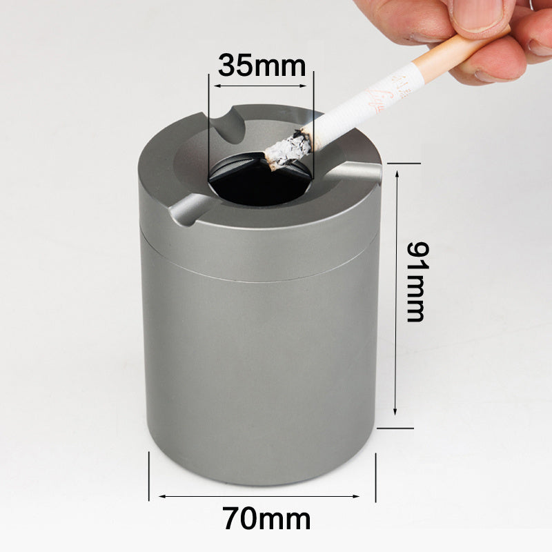 Household Minimalist Ash-proof Stainless Steel Ashtray - Big Cart Sky