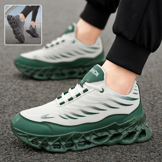 Men's Lace-up Sneakers Thick-soled Daddy Vulcanized Shoes Outdoor Running Sports Casual Shoes - Big Cart Sky