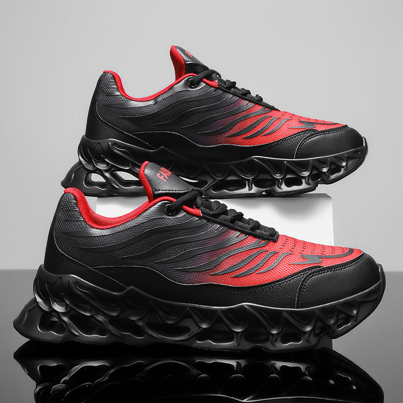 Men's Lace-up Sneakers Thick-soled Daddy Vulcanized Shoes Outdoor Running Sports Casual Shoes - Big Cart Sky