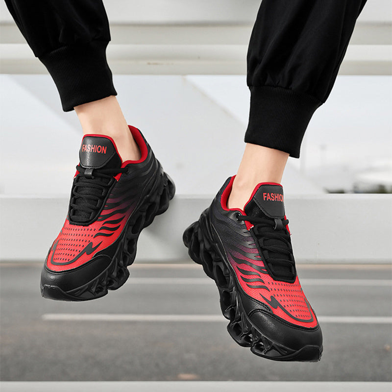 Men's Lace-up Sneakers Thick-soled Daddy Vulcanized Shoes Outdoor Running Sports Casual Shoes - Big Cart Sky
