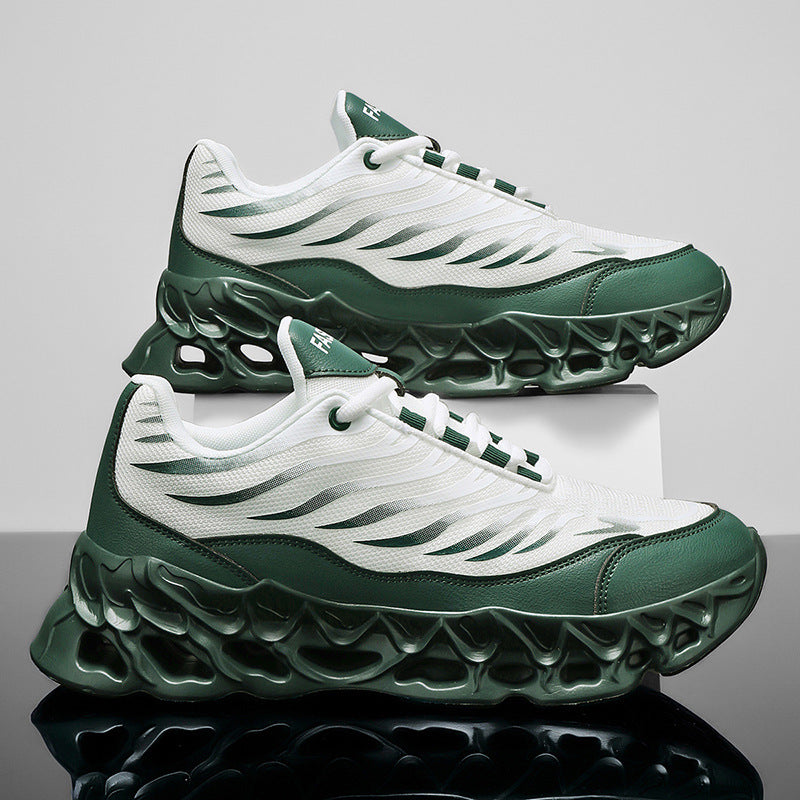 Men's Lace-up Sneakers Thick-soled Daddy Vulcanized Shoes Outdoor Running Sports Casual Shoes - Big Cart Sky