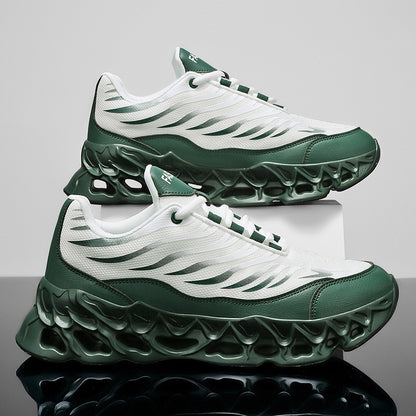 Men's Lace-up Sneakers Thick-soled Daddy Vulcanized Shoes Outdoor Running Sports Casual Shoes - Big Cart Sky