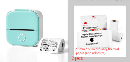 Portable Mini Thermal Label Printer Home Photo Printer Student Wrong Question Printer Bluetooth-compatible Mini Label Printer Price Tag - Big Cart Sky