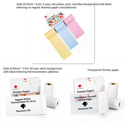 Portable Mini Thermal Label Printer Home Photo Printer Student Wrong Question Printer Bluetooth-compatible Mini Label Printer Price Tag - Big Cart Sky