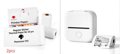 Portable Mini Thermal Label Printer Home Photo Printer Student Wrong Question Printer Bluetooth-compatible Mini Label Printer Price Tag - Big Cart Sky