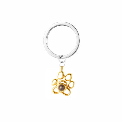 Cute Animal Dog Paw Personalized Custom Projection Necklace - Big Cart Sky