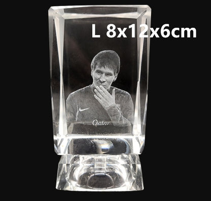 3D Laser Square Crystal Photo Frame With Love Custom Glass Cube - Big Cart Sky
