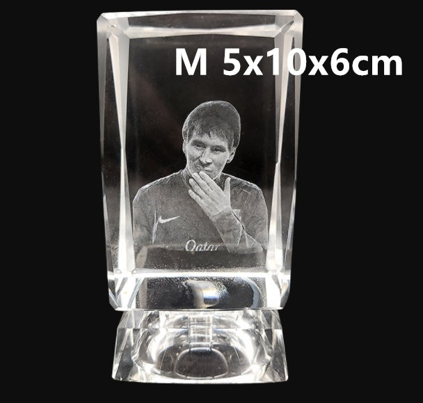 3D Laser Square Crystal Photo Frame With Love Custom Glass Cube - Big Cart Sky