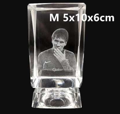 3D Laser Square Crystal Photo Frame With Love Custom Glass Cube - Big Cart Sky
