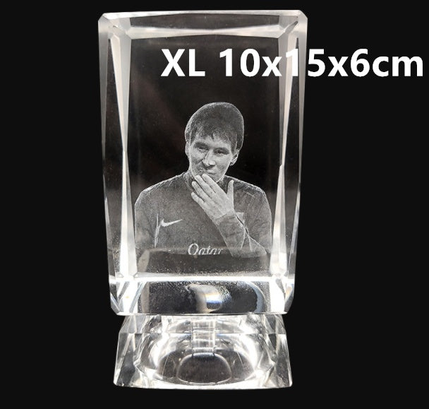 3D Laser Square Crystal Photo Frame With Love Custom Glass Cube - Big Cart Sky