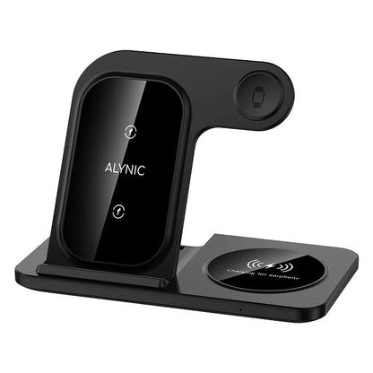 15W 3 In 1 LED Fast Wireless Charger Stand Foldable Charging Station For Smart Phone 15 14 13 12 11 IWatch 9 8 7 6 5 Airpods Pro - Big Cart Sky