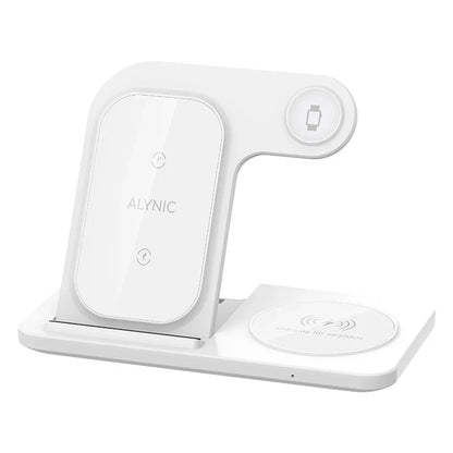 15W 3 In 1 LED Fast Wireless Charger Stand Foldable Charging Station For Smart Phone 15 14 13 12 11 IWatch 9 8 7 6 5 Airpods Pro - Big Cart Sky