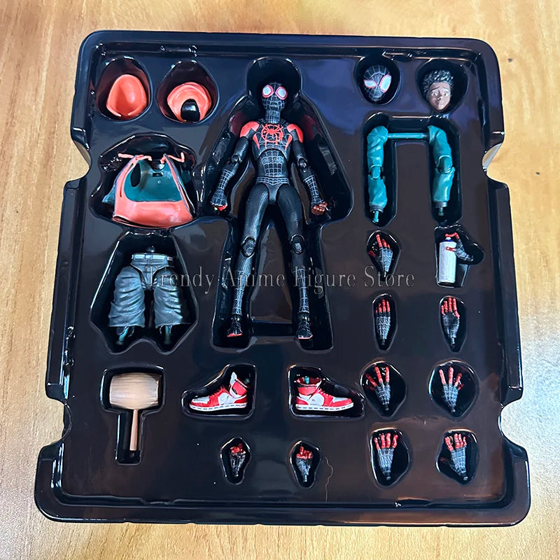 Sv Action Spiderman Miles Morales Action Figure Collection Sentinel Marvel Spider-Man Into the Spider Verse Figures Model Toys - Big Cart Sky