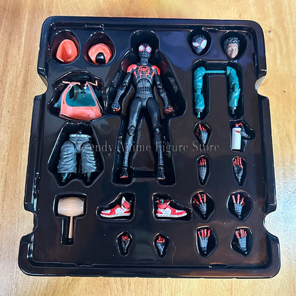 Sv Action Spiderman Miles Morales Action Figure Collection Sentinel Marvel Spider-Man Into the Spider Verse Figures Model Toys - Big Cart Sky