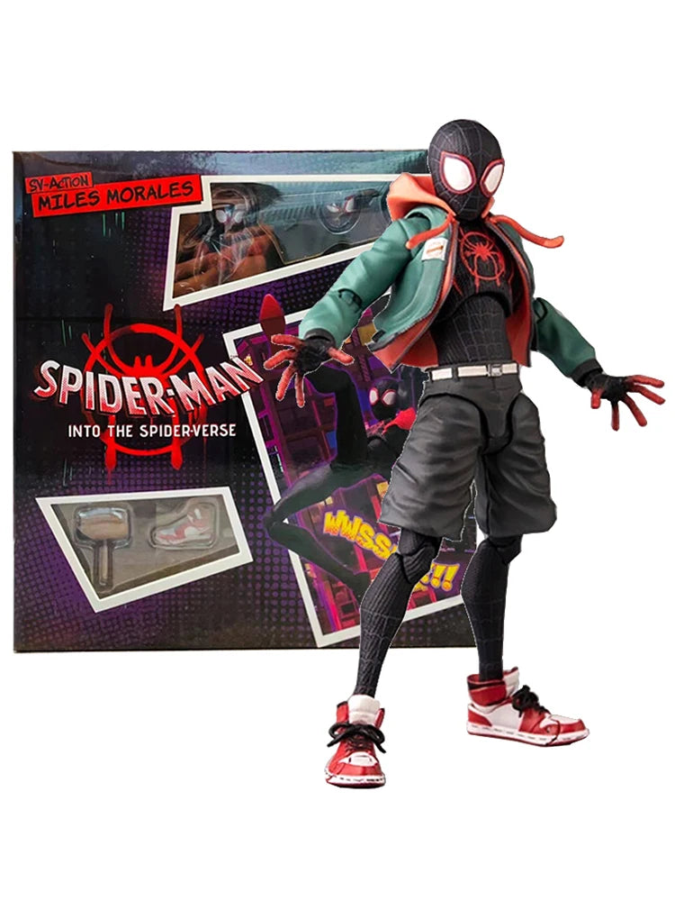 Sv Action Spiderman Miles Morales Action Figure Collection Sentinel Marvel Spider-Man Into the Spider Verse Figures Model Toys - Big Cart Sky