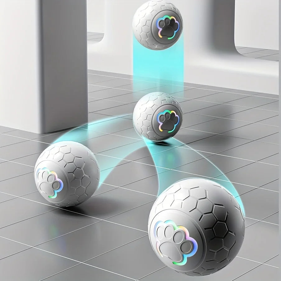Smart Interactive Dog Toy Ball – USB Rechargeable, Automatic Bouncing & Rolling with RGB Lights for Dogs & Cats - Big Cart Sky