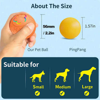 Smart Interactive Dog Toy Ball – USB Rechargeable, Automatic Bouncing & Rolling with RGB Lights for Dogs & Cats - Big Cart Sky